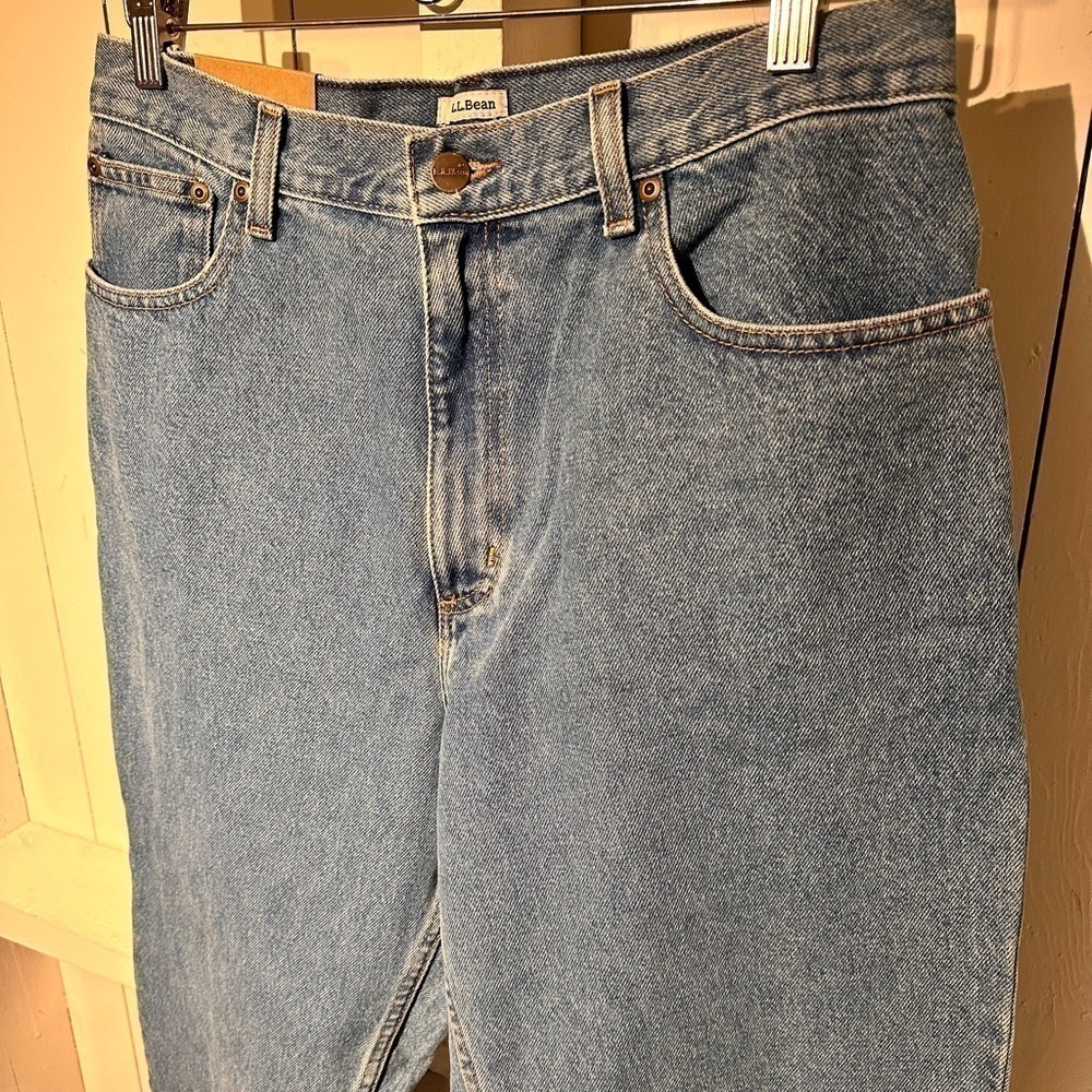NEW L.L. Bean Original Fit Relaxed Fit Blue Jeans Women’s Size 14 - Picture 2 of 12